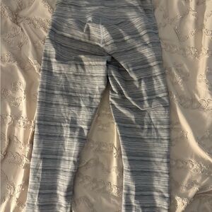 Lululemon Athletica Gray Striped Leggings